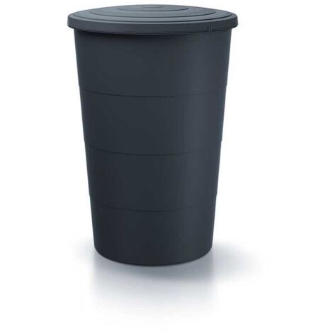 Prosperplast Barril de agua de lluvia 160L Smooth de plastico en color antracita 60 (largo) x 60 (ancho) x 87,8 (altura) cm
