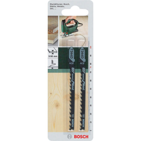 Juego de 2 cuchillas de corte rápido y basto BOSCH T244d para madera aglomerada BOSCH (1/2)