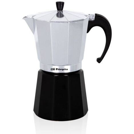 Orbegozo kfm 630 cafetera de aluminio - prepara 6 tazas de cafe en minutos - mango ergonomico para un manejo seguro - valvula de seguridad para tranquilidad (1/5)