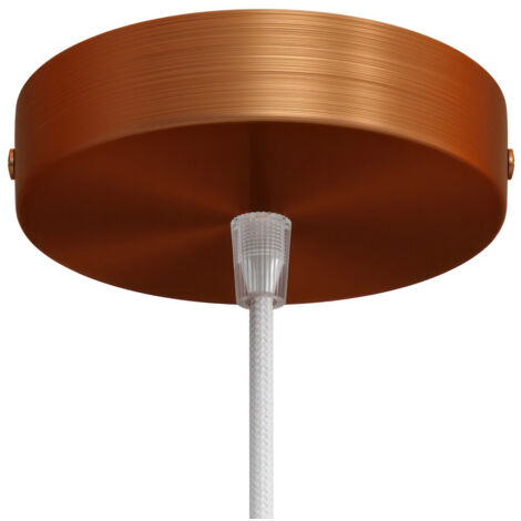 Creative-cables italia kit roseta metÁlica cilÍndrica diÁmetro 12 cm 1 agujero cobre satinado krm57fcras