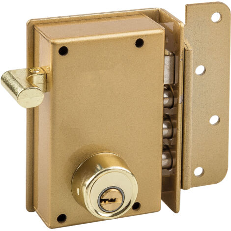 CERRADURA SEGURIDAD SOBREPONER 85 PINTADA HANDLOCK IZQUIERDA