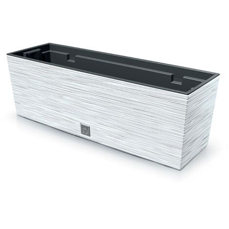 MACETERO COLOR BLANCO, CON DEPÓSITO, COLECCIÓN FURU, DE 58 X 18 X 19,5 CM, CAPACIDAD DE 12 L.