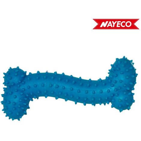 Mini hueso de goma con pinchos de goma colores surtidos 11 cm (1/3)
