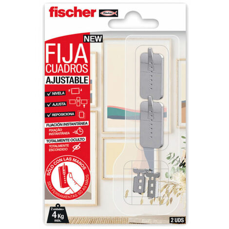Colgador Ajustable Sin Taladro PesoMax4kg Blister2Unid Fischer
