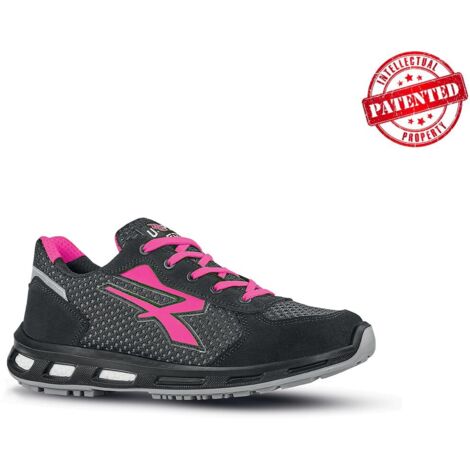 Zapatos de seguridad bajos CAELI 01 FO ESD SRC - Negro/Rosa 35 (1/2)
