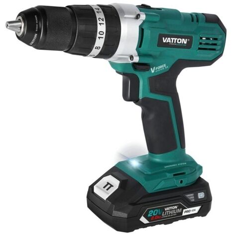 Taladro Percutor Atornillador 20V Vatton 1 Batería 2.0 Ah
