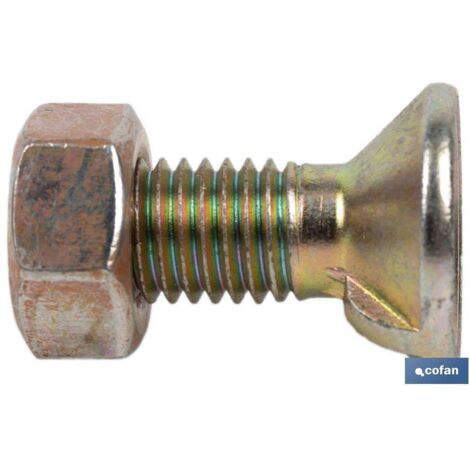 TORNILLO DE ARADO DIN-604 CON TUERCA  C-8.8  M-12X35