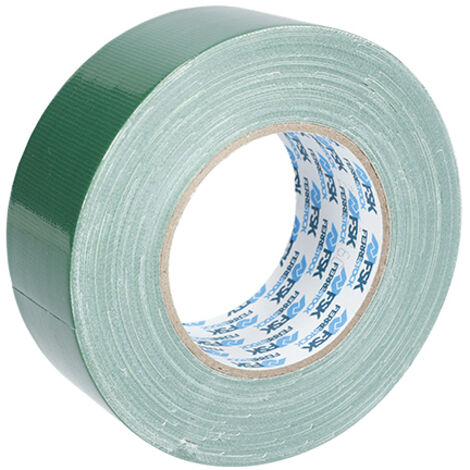 Ferrestock FSKTCT005 Rollo de cinta americana fácil de cortar, 3 capas para una mayor resistencia, no deja residuos, 50mm x 50m en color verde (1/5)
