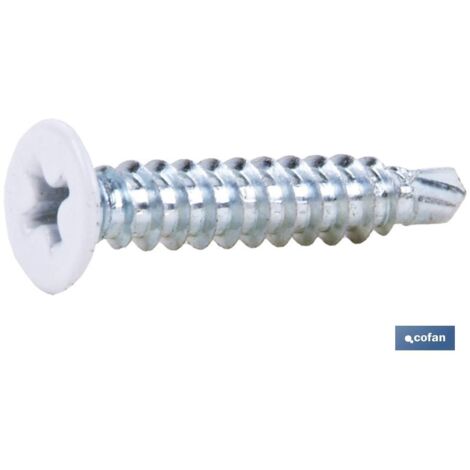 COFAN tornillo autot. extraplano 4,2 x 23 blanco   caja 500 unid.