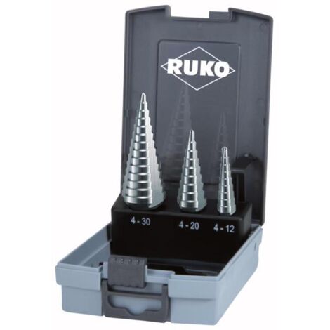 ruko-101326ro-juego de 3 brocas escalonadas hss 3 canales de salida (0/9,1 y 2) (1/5)