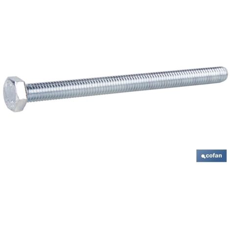 COFAN din-933 c-8.8 m-6 x 90 z   caja 100 unid. , Tornillo cabeza hexagonal DIN-933, rosca total, clase 8.8, acabado Zincado. Medidas desde M-4 hasta M-24