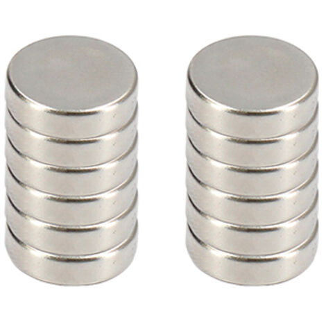 Ferrestock FSKNDC003 Pack de imanes redondos de neodimio (tierras raras) con una fuerza de sujeción super potente, fijación extra, 18x5 mm, 12 unidades