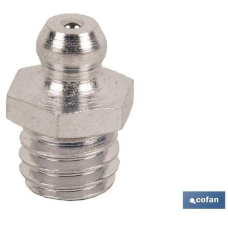 COFAN engrasador recto 8/100   caja 100 unid. , Engrasador recto metálico. (1/3)