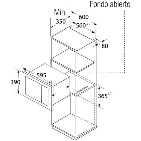 Microondas Integrable 800W con Grill 1000W 20L ORBEGOZO MIG 2025 (1/5)