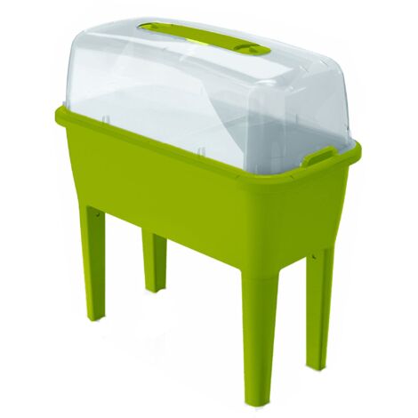 PROSPERPLAST Huerto Urbano con invernadero de 77x38x82 cm - Pistacho