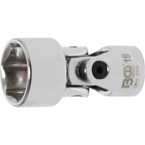 Articulación cardánica hexagonal  entrada 10 mm (3/8")  19 mm