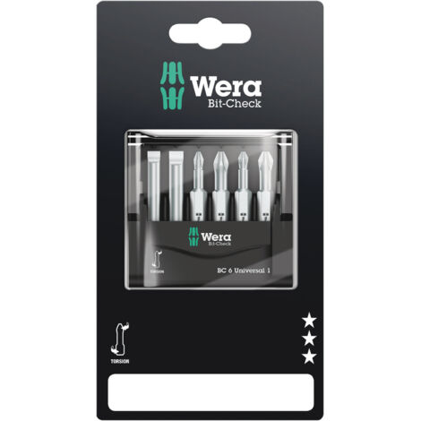 Estuches de puntas Bit-Check 6 Universal 1 SB - Wera (1/5)