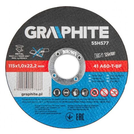 Discos de corte de metal de GRAFITO 115 mm - 10 piezas (1/5)