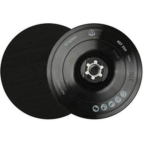 Klingspor 70433 Platos de Apoyo/Sujeción Velcro, Autoadhesivo, HST 359, 115 mm Diámetro, Rosca M 14 (1/2)