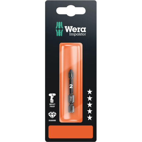WERA 05073961001 IMPAKTOR JUEGO DE 2 PUNTAS 855/4 IMP DC 50 MM EN BLISTER (1/5)
