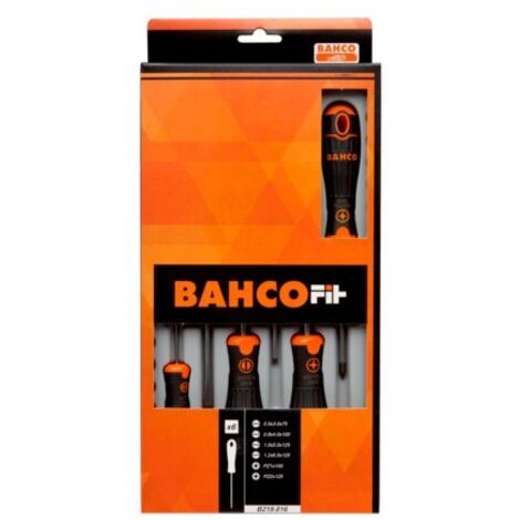 JUEGO 6 DESTORNILLADOR BAHCOFIT PL/RECTA/PZ - BAHCO