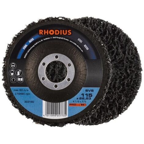 Disco abrasivo Rhodius svs 115 mm bajo chispas sin obstrucción (1/5)