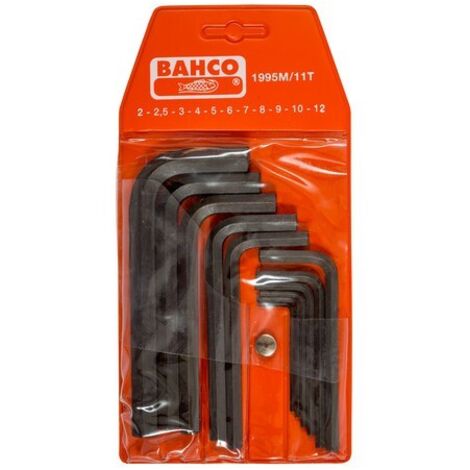 JUEGO 11 LLAVES ACODADAS HEXAGONALES - BAHCO