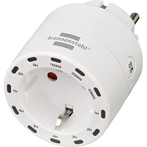 Temporizador eléctrico Brennenstuhl blanco 6AUTP-0075O, 1506130 (1/4)