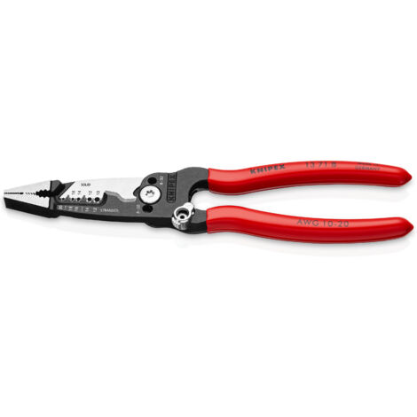 KNIPEX 13 71 8 WireStripper Alicates de electricista multifunción modelo americano recubiertos de plástico Negro atramentado 200 mm (1/3)