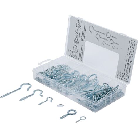 Gancho de tornillo BGS 4048769039356 galvanizado 142 piezas (1/3)
