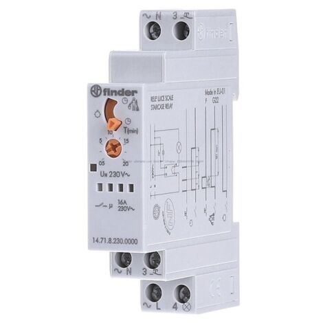 Relé de luz de escalera modular Finder 1471 FIN14718230