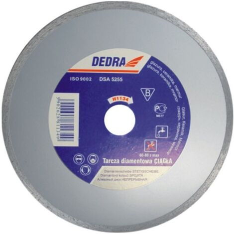 Disco de diamante dedra h1134 180 mm corte húmedo seco (1/2)