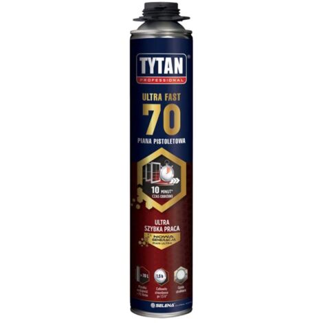 Espuma de montaje Tytan ultra fast 70 resistencia temperatura 100°C (1/5)
