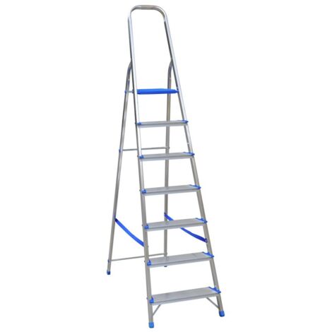 ESCALERA DE ALUMINIO INDEPENDIENTE 226 CM 6 PELDAÑOS + PLATAFORMA - DR1106 (1/3)