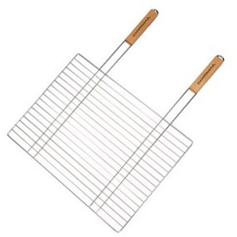 Parrilla Campingaz rectangular grill doble asa madera 67x40 cm (1/3)