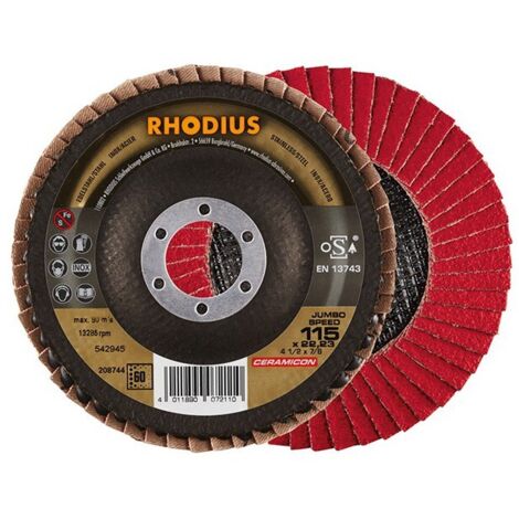Disco flap Rhodius jumbo speed 115 mm grano 60 (1/2)