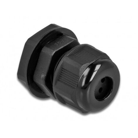 DELOCK PG9 PRENSAESTOPAS PARA CABLE REDONDO CON 4 ENTRADAS DE CABLE NEGRO 60379 (1/4)