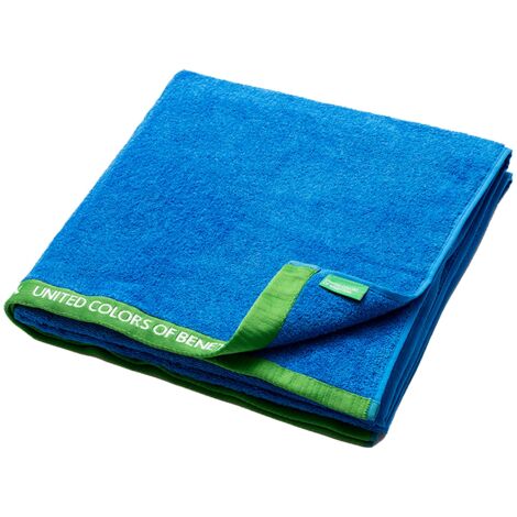 Toalla de playa azul 90x160 Benetton. (1/5)