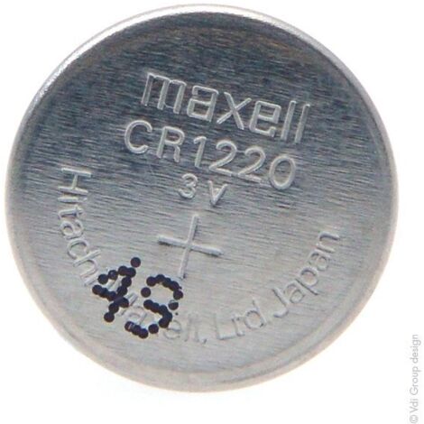 Pila botón Maxell CR1220 3V 36mAh litio (1/5)
