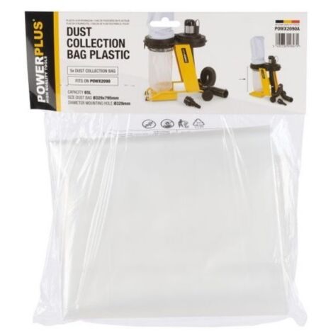 Bolsa aspiradora powerplus vacuum cleaner bag 65l alta capacidad resistente (1/4)