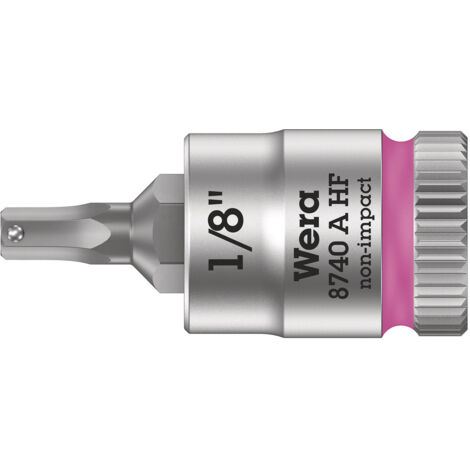 Vaso de punta Zyklop con función de retención 1/4 8740 A HF Hex-Plus 1/8 x 28 mm - Wera (1/5)