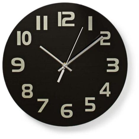 CLWA006GL30BK RELOJ DE PARED CIRCULAR ø30cm NEGRO (1/3)