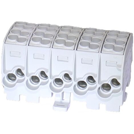 Bloque de distribución - derivación Al/Cu 80150 SIMBLOCK gris SCB 25-5X (1/5)