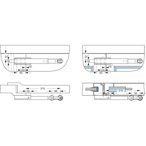 Accesorio puerta dormakaba mk 397 acero galvanizado (1/3)
