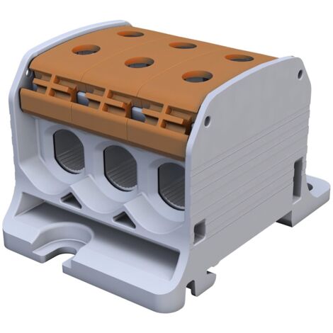 Conector de carril roscado STB 50-3 Al/Cu 87360 SIMBLOCK, marrón (1/4)