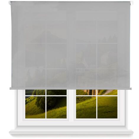 WellHome Estor enrollable translúcido con cadena PVC, 180x160cm Gris (1/5)