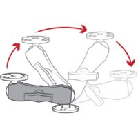 RAM MOUNTS Ram-201U - Soporte de brazo mediano, montaje para teléfono y accesorios