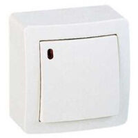 INTERRUPTOR ILUMINADO DE SUPERFICIE ALR CON PULSADOR SCHNEIDER BLANCO RAL 9003 SHN0262052P