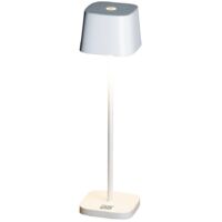 Konstsmide Lámpara de mesa moderna blanca inalámbrica LED