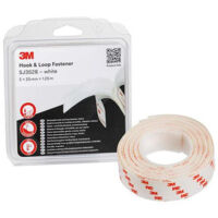 Cinta De Gancho Y Bucle De 2 X 25 Mm X 1,25 M Blanco (Par 4)